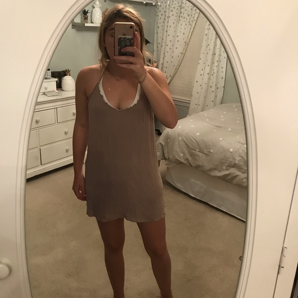 tobi brown / tan dress